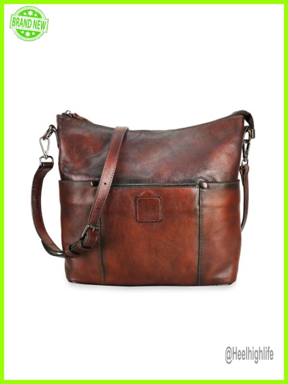 Genuine Leather Hobo Bag Crossbody Shoulder Handbag Adjustable Strap